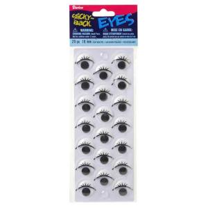 Darice Sticky Wiggle Eyes w/Lashes 18mm (14 count)