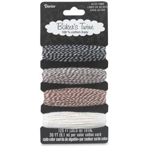 Darice Baker's Twine 2-Ply Assortment - (30ft/9.1m Each) Cappuccino