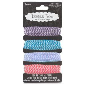Darice Baker's Twine 2-Ply Assortment - (30ft/9.1m Each) Berrylicious
