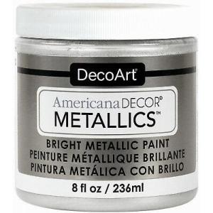 DecoArt Americana Decor Metallics Paint - (8oz/236ml) Sterling Silver