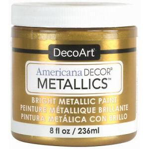 DecoArt Americana Decor Metallics Paint - (8oz/236ml) Soft Gold