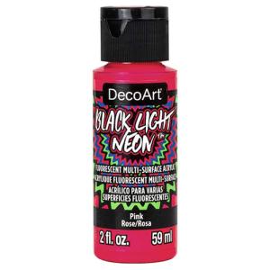 DecoArt Black Light Neon Acrylic Paint - (2oz/59ml) Pink