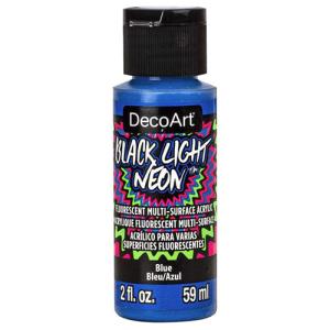 DecoArt Black Light Neon Acrylic Paint - (2oz/59ml) Blue