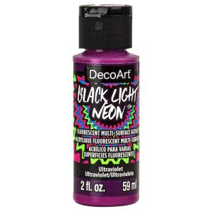 DecoArt Black Light Neon Acrylic Paint - (2oz/59ml) Ultraviolet