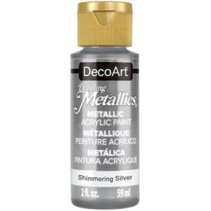 DecoArt Dazzling Metallics Acrylic Paint - (2oz/59ml) Shimmering Silver