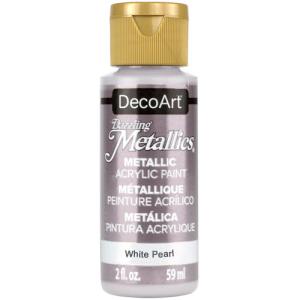 DecoArt Dazzling Metallics Acrylic Paint - (2oz/59ml) White Pearl