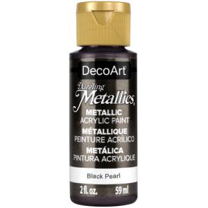 DecoArt Dazzling Metallics Acrylic Paint - (2oz/59ml) Black Pearl