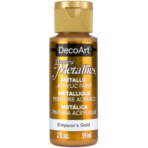 DecoArt Dazzling Metallics Acrylic Paint - (2oz/59ml) Emperor's Gold