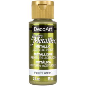 DecoArt Dazzling Metallics Acrylic Paint - (2oz/59ml) Festive Green