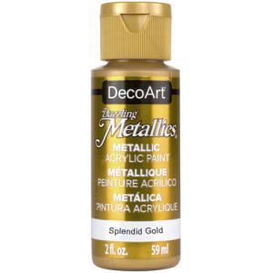 DecoArt Dazzling Metallics Acrylic Paint - (2oz/59ml) Splendid Gold
