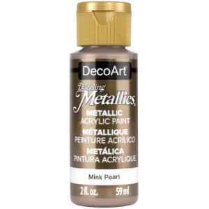 DecoArt Dazzling Metallics Acrylic Paint - (2oz/59ml) Mink Pearl