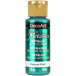 DecoArt Dazzling Metallics Acrylic Paint - (2oz/59ml) Peacock Pearl