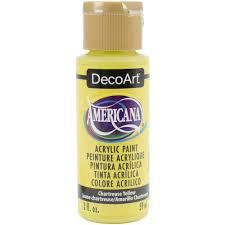 DecoArt Americana Acrylic Paint - (2oz/59ml) Charteuse Yellow