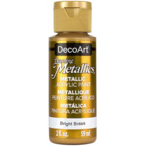 DecoArt Dazzling Metallics Acrylic Paint - (2oz/59ml) Bright Brass