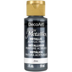 DecoArt Dazzling Metallics Acrylic Paint - (2oz/59ml) Zinc
