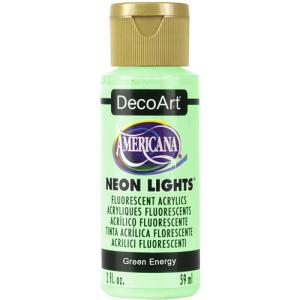 DecoArt Americana Neon Lights Acrylic Paint - (2oz/59ml) Green Energy