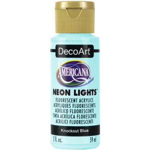 DecoArt Americana Neon Lights Acrylic Paint - (2oz/59ml) Knockout Blue