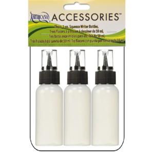 DecoArt Americana 2oz Empty Bottles with Writer tips - (3ct ) DAS211-K