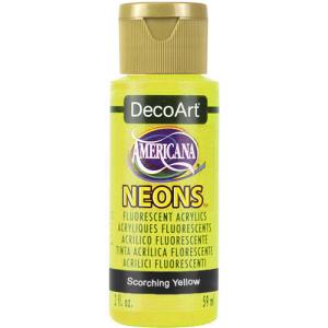 DecoArt Americana Neons Acrylic Paint - (2oz/59ml) Scorching Yellow