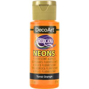 DecoArt Americana Neons Acrylic Paint - (2oz/59ml) Torrid Orange