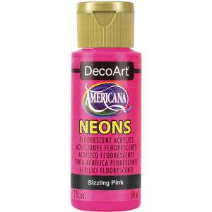DecoArt Americana Neons Acrylic Paint - (2oz/59ml) Sizzling Pink