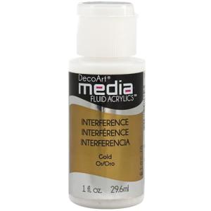 DecoArt Media Fluid Acrylic - (1oz/29.6ml) Interference Gold