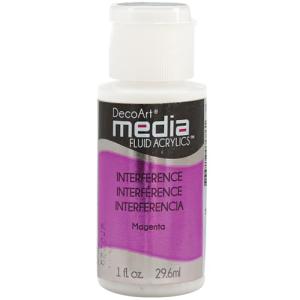 DecoArt Media Fluid Acrylic - (1oz/29.6ml) Interference Magenta