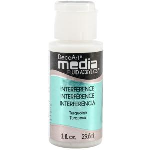 DecoArt Media Fluid Acrylic - (1oz/29.6ml) Interference Turquoise