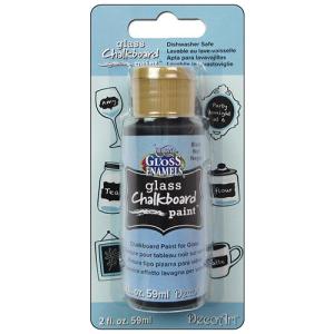 DecoArt Americana Chalkboard Paint for Glass  (2oz/59ml) Black