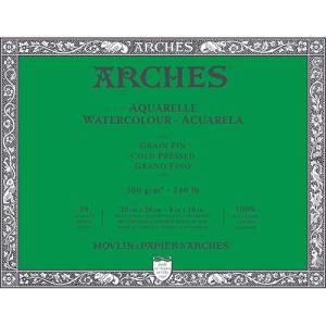 Arches Watercolor Cold Press Block 8" x 10" - (20 Sheets, 140lb)