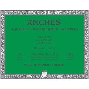 Arches Watercolor Cold Press Block 11" x 14" - (20 Sheets, 140lb)