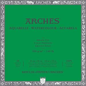 Arches Watercolor Cold Press Block 12" x 12" - (20 Sheets, 140lb)