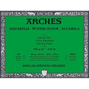 Arches Watercolor Cold Press Block 18" x 24" - (20 Sheets, 140lb)