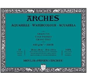 Arches Watercolor Cold Press Block 10"x14"- (10 Sheets, 300lb)