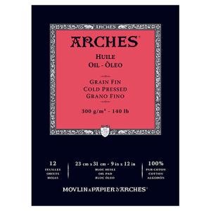 Arches Cold Pressed Oil Paper Pad 9" x 12" (12 sheets, 140lb)