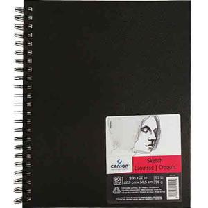 Canson Universal Sketch Book 9" x 12" - (80 Sheets, 65lb) Wire Hardbound