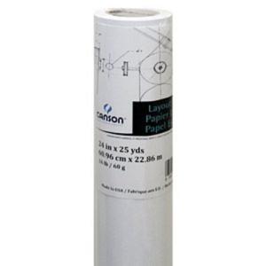 Canson Layout Bond Paper Roll 24" x 25yds 16lb - CN100510838