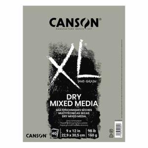 Canson XL Dry Mixed Media Grey- 9x12 (40 Sht)