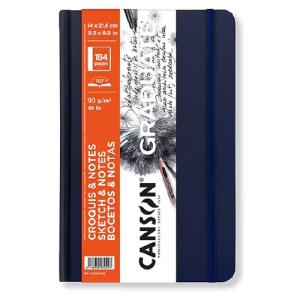 Canson Graduate Sketch & Notes Blue Hard Cover Book 5.5" x 8.5"  (184 pages, 61lb)  CN31200L043