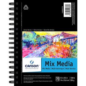 Canson Artist Series Mix Media Pad 5.5" x 8.5" - (30 Sheets, 138lb)