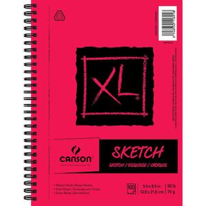 Canson XL Sketch Pad 5.5" x 8.5" - (100 Sheets) Wire Bound