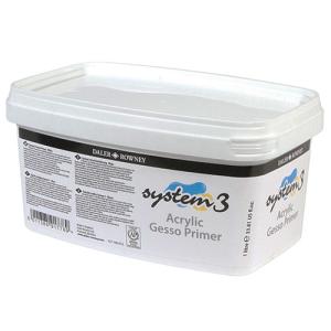 Daler Rowney System3 Acrylic Gesso Primer - White 1 litre (33.8oz) DR127100012