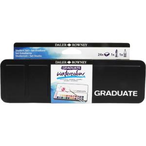 Daler Rowney Graduate 24ct Watercolor Half Pan Set 135900024