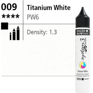 System3 Fluid Acrylic Titanium White -29.5ml Applicator Bottle 139029009