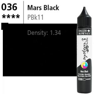 System3 Fluid Acrylic  Mars Black -29.5ml Applicator Bottle 139029036
