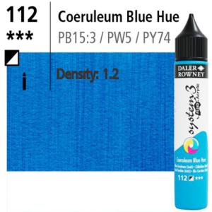 System3 Fluid Acrylic Coeruleum Blue Hue -29.5ml Applicator Bottle 139029112
