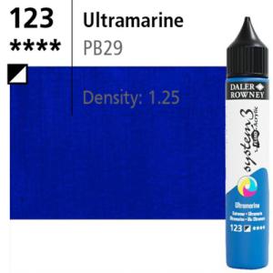 System3 Fluid Acrylic Ultramarine Blue -29.5ml Applicator Bottle 139029123