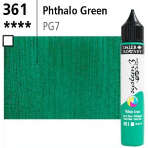System3 Fluid Acrylics Phthalo Green -29.5ml Applicator Bottle 139029361