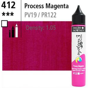 System3 Fluid Acrylics Process Magenta -29.5ml Applicator Bottle 139029412