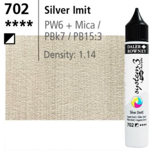 System3 Fluid Acrylics Silver -29.5ml Applicator Bottle 139029702